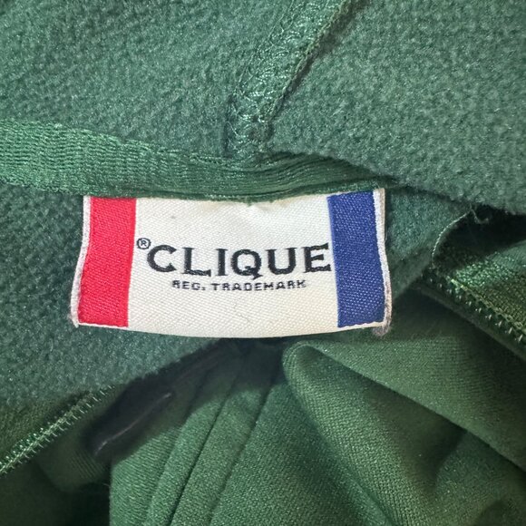 Clique Green Size Medium Full-Zip Hoodie Polyester Blend Lightweight & Cozy - Picture 5 of 6